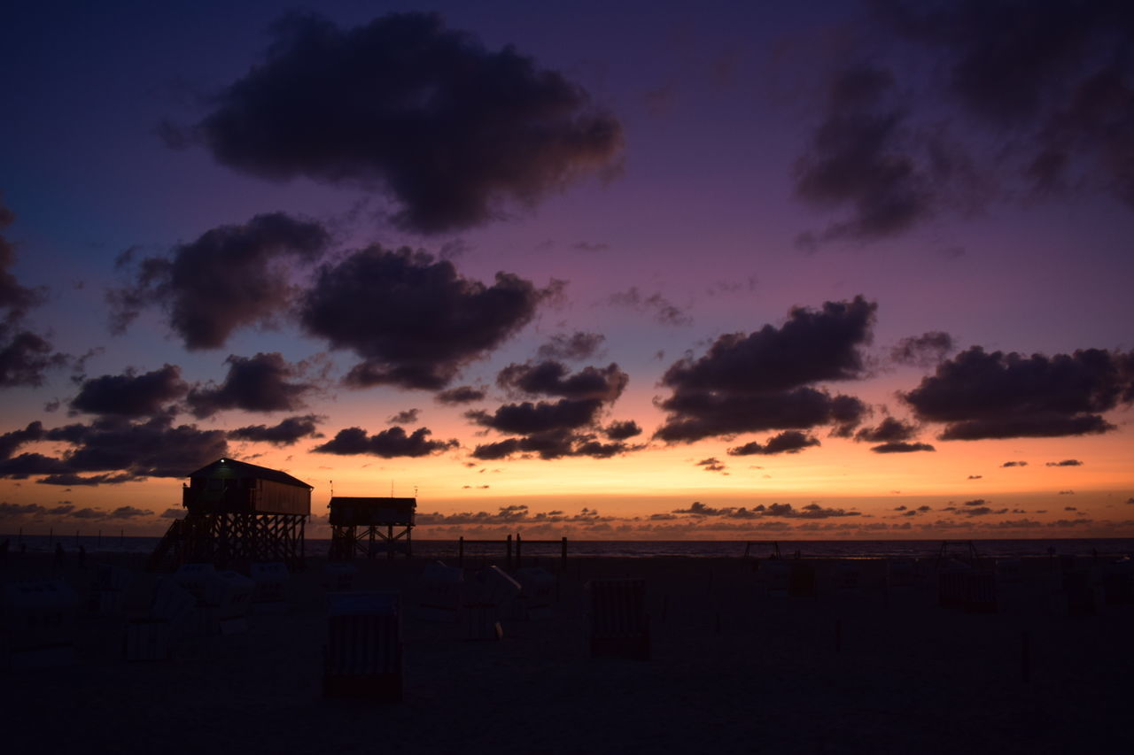 SCENIC VIEW OF SUNSET OVER BEACH