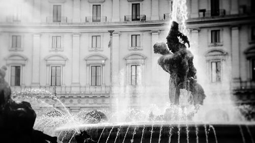 Fountain in water
