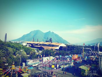 Scenic view of mountains against clear sky