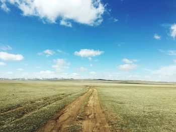 Scenic view of desert against sky