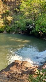 Stream flowing through rocks