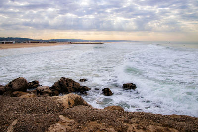 Scenic view of sea against sky