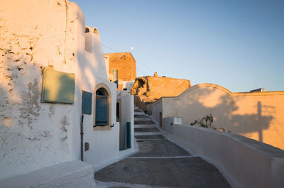 Houses against sky at santorini