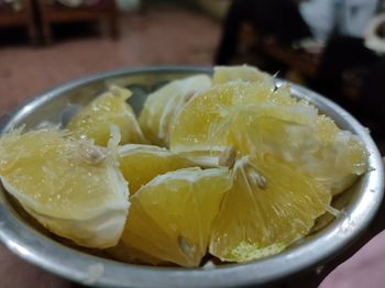 Close-up of lemon in bowl