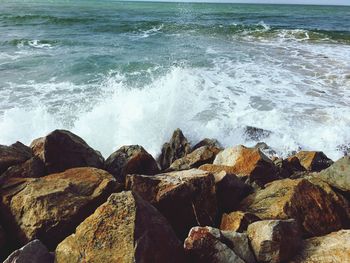 Scenic view of sea waves