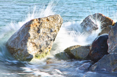 Rocks in water