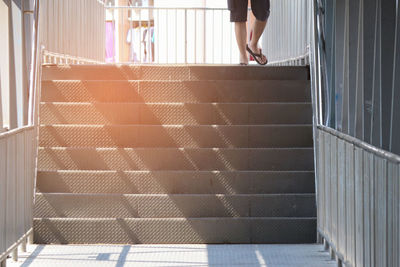 Low section of man on staircase 