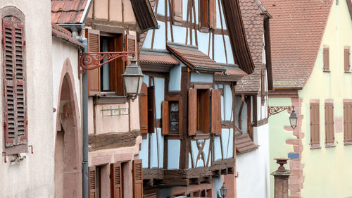 Low angle view of buildings in city