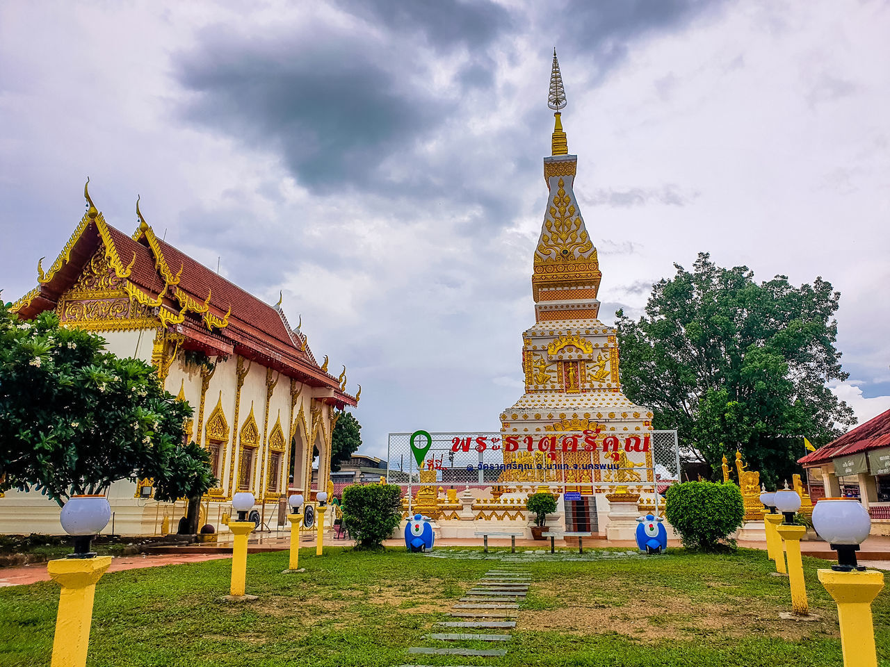 TEMPLE AGAINST SKY