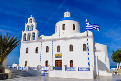 Exterior of building against blue sky