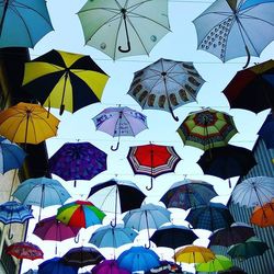 Full frame shot of colorful umbrella