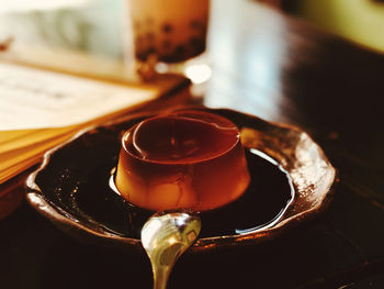 Close-up of drink on table