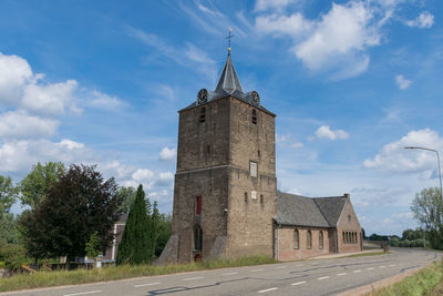 Low angle view of church against sky