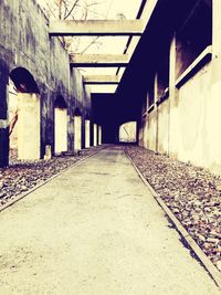 Empty corridor of building