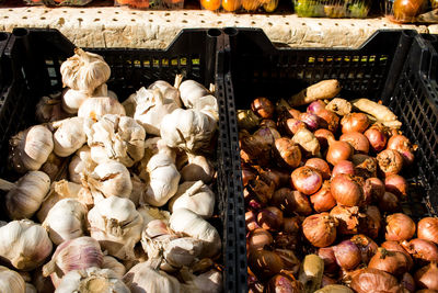 Close-up of vegetables for sale at market