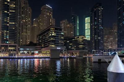 Illuminated city at night