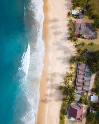 High angle view of beach