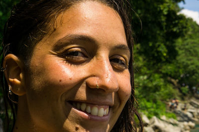 Close-up portrait of teenage girl from israel