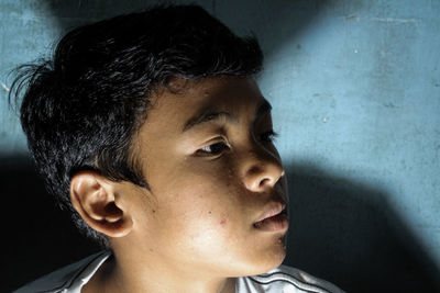 Close-up portrait of a boy