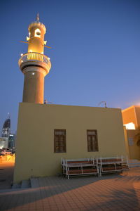 Low angle view of lighthouse against sky
