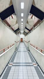 View of empty subway station platform