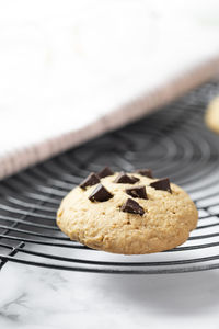 Close-up of cookies on table