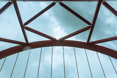 Low angle view of bridge against sky