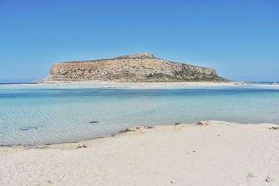 Balos lagoon view on crete island in greece