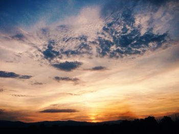 Sunset over landscape