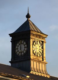 Low angle view of clock tower