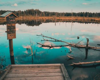 Pier over lake