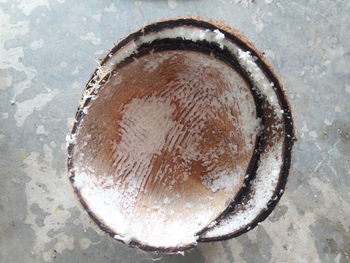 High angle view of fork
