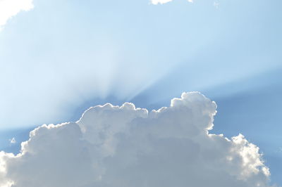 Low angle view of cloudy sky
