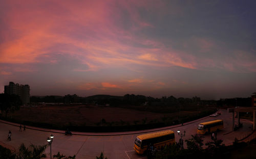 City at sunset