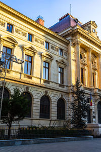 Low angle view of historical building against sky