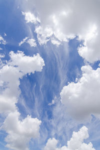 Beautiful sky, cumulonimbus cloud and cirrus cloud. portrait size