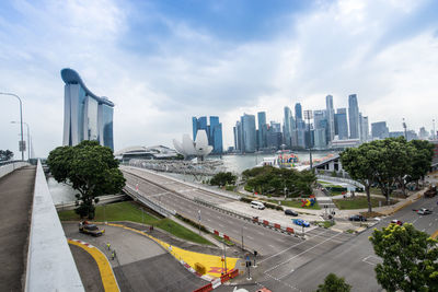 Panoramic view of city against sky