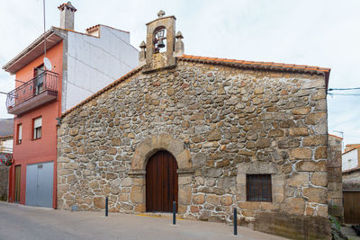 Exterior of historic building against sky