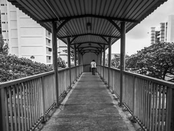 Footbridge over footpath