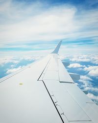 View of airplane in sky