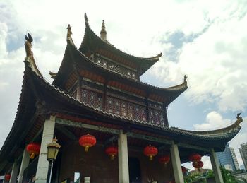 Low angle view of temple