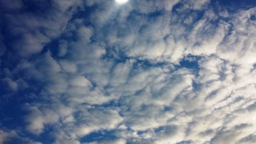 Low angle view of clouds in sky