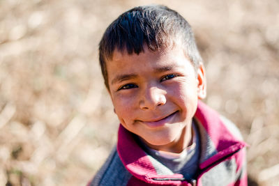 Portrait of boy smiling