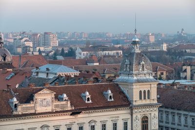 Aerial view of buildings in city