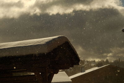 Close-up of water against sky