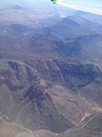 Aerial view of dramatic landscape