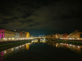 Illuminated city at night