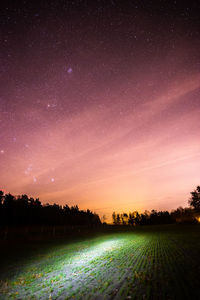 Scenic view of sky at night
