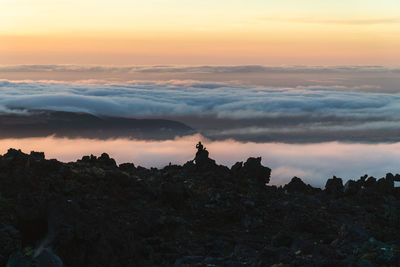 Scenic view of clouds during sunset