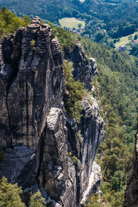 Scenic view of rocky mountains